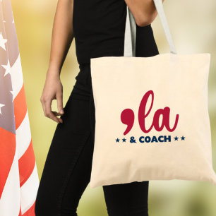 Tote Bag Comma la & Coach Kamala Harris Tim Walz