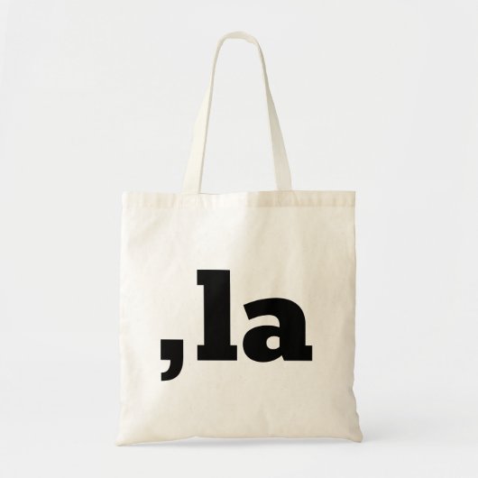 Tote Bag Comma La Kamala Harris - Conception de texte custo (Devant)
