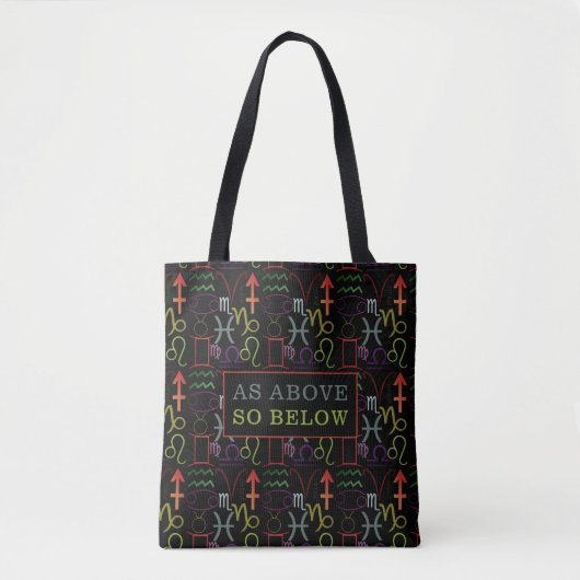 Tote Bag Comme Ci-Dessous, Astrological (Devant)