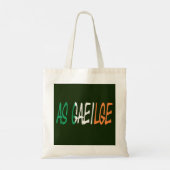 Tote Bag Comme Gaeilge a superposé le drapeau irlandais (Dos)