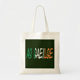 Tote Bag Comme Gaeilge a superposé le drapeau irlandais