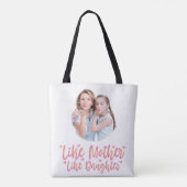 Tote Bag Comme Mère Comme Fille, Cadeau Personnalisé Maman (Dos)