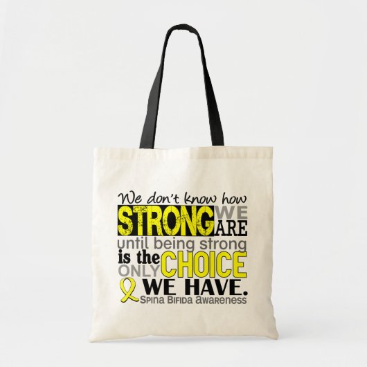 Tote Bag Comme nous forts sommes spina bifida (Devant)