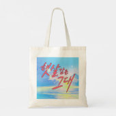 Tote Bag Comme Sunshine - Ocean & Sky Calligraphy Design (Dos)