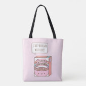 Tote Bag Commencez votre journée par un petit déjeuner amou (Dos)