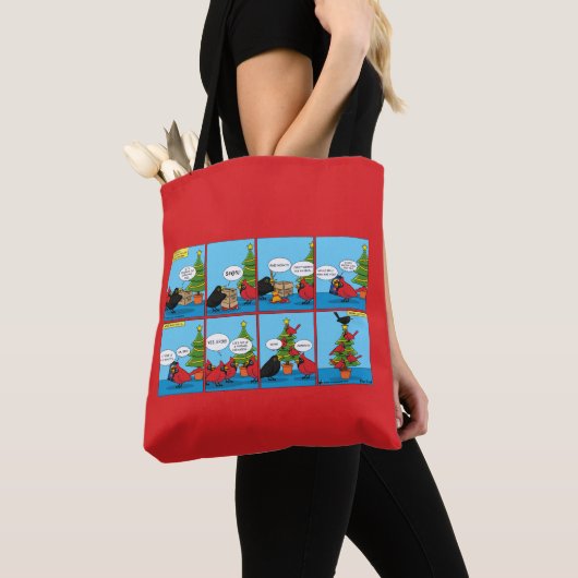 Tote Bag Comment décorer une bande dessinée d'arbre de Noël (De près)