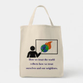 Tote Bag Comment nous traitons le monde - Citation sur le c (Dos)
