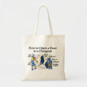 Tote Bag Comment ouvrir une porte dans un Humour RPG Dungeo (Devant)