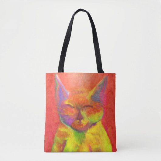 Tote Bag Comment pouvez-vous me servir ? Art de chat (Devant)