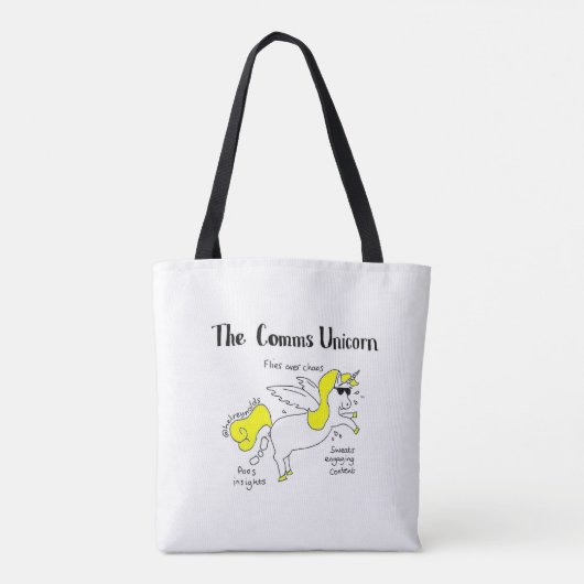 Tote Bag Comms autocollant Unicorn (Dos)