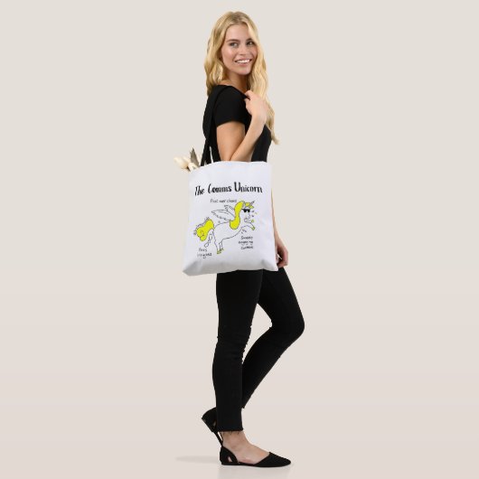Tote Bag Comms autocollant Unicorn (Sur le modèle)