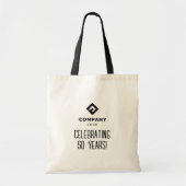 Tote Bag Company Business Logo Celebrating # Years Custom (Devant)