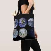 Tote Bag Comparaison D'Image De Vues Iconiques De La Planèt (De près)