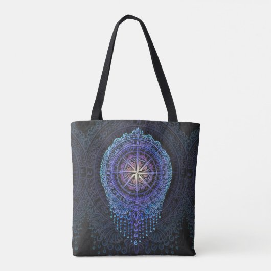 Tote Bag Compas céleste Mandala (Dos)
