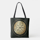 Tote Bag Compas végétarien : Runes guides de l'Islande (Dos)