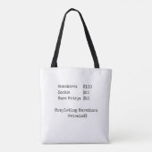 Tote Bag Compléter le marathon : Inestimable (Dos)