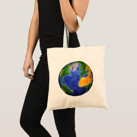 Tote Bag Complétez La Terre Avec Des Données Topographiques (Devant (produit))
