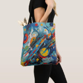 Tote Bag Composition Abstraite Dynamique Collision Céleste (De près)