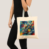 Tote Bag Composition Abstraite Dynamique Collision Céleste (Devant (produit))