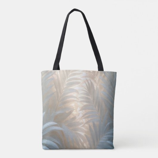 Tote Bag Composition aérée de feuilles de palmier blanches (Dos)