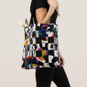 Tote Bag Composition arrière - plan abstraite, avec traits, (De près)