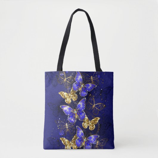 Tote Bag Composition avec les papillons Sapphire (Devant)