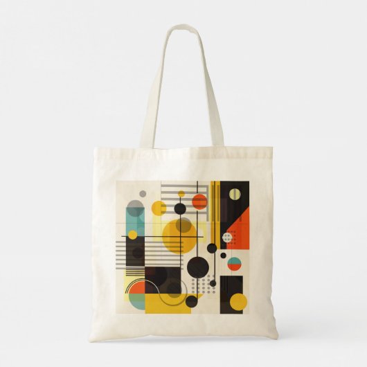 Tote Bag Composition des formes géométriques colorées (Dos)