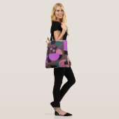 Tote Bag Composition florale géométrique moderne (Sur le modèle)