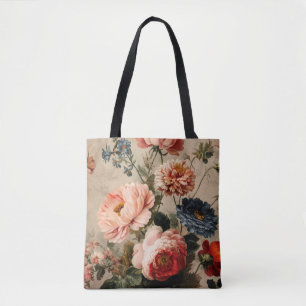 Tote Bag Composition florale vintage vibrante
