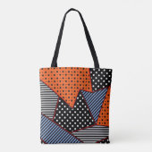 Tote Bag Composition géométrique Abstraite : Bleu orange (Dos)