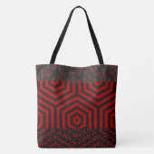 Tote Bag Composition noire et rouge (Dos)