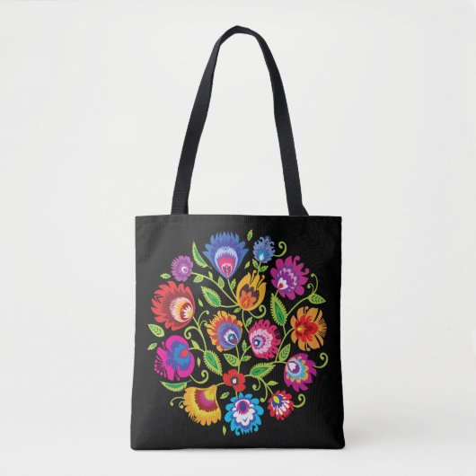 Tote Bag Composition ronde du folklore polonais (Devant)