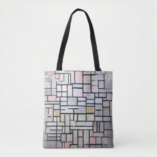 Tote Bag Composition rose et gris, Mondrian