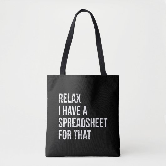 Tote Bag Comptable amusant Comptable Feuille de calcul Comp (Devant)