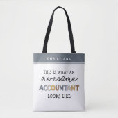Tote Bag Comptable personnalisé Funny Comptable génial K (Devant)