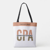 Tote Bag Comptable public certifié CPA Leopard (Dos)