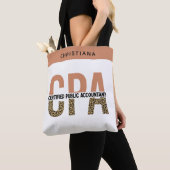 Tote Bag Comptable public certifié CPA Leopard (De près)