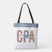 Tote Bag Comptable Public Certifié CPA Retro (Dos)