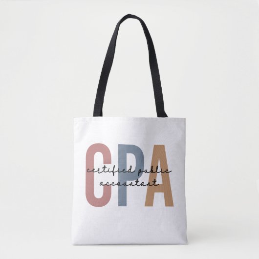 Tote Bag Comptable public certifié Retro CPA (Devant)