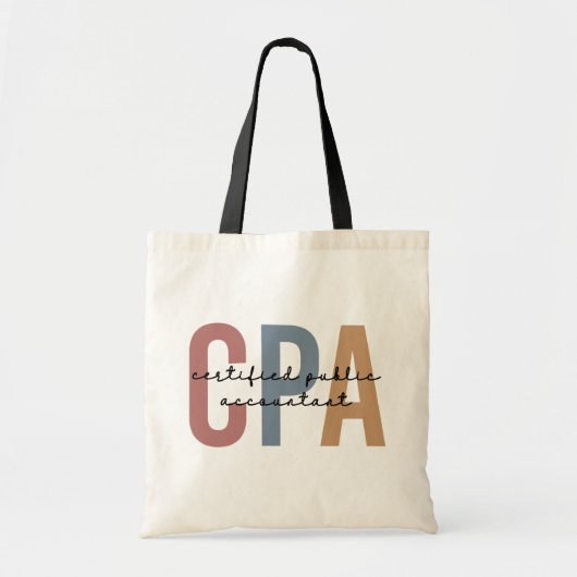 Tote Bag Comptable public certifié Retro CPA (Devant)