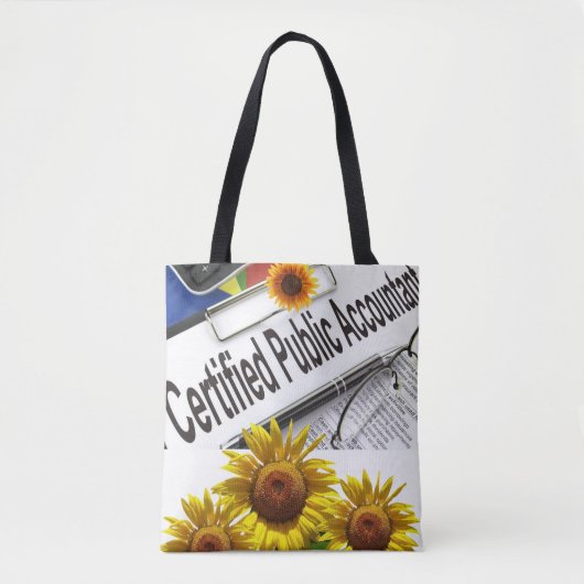 Tote Bag Comptable tournesol Fourre-tout (Devant)