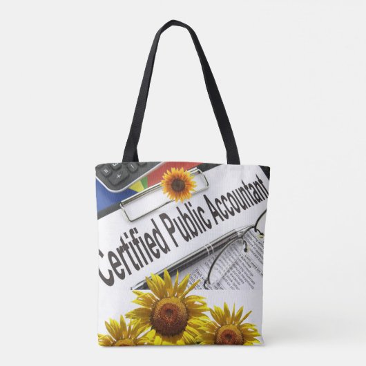 Tote Bag Comptable tournesol Fourre-tout (Dos)
