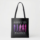 Tote Bag Compte-la à l'occasion de la Journée international (Devant)