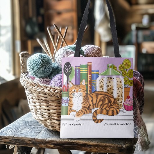 Tote Bag Comptoir de cuisine Orange Tabby Top Chat