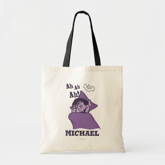 Tote Bag Comte von Count - Ah Ah Ah Ah ! | Ajouter Votre No (Devant)