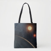 Tote Bag Concept de l'artiste illustrant Kepler-16b. (Devant)