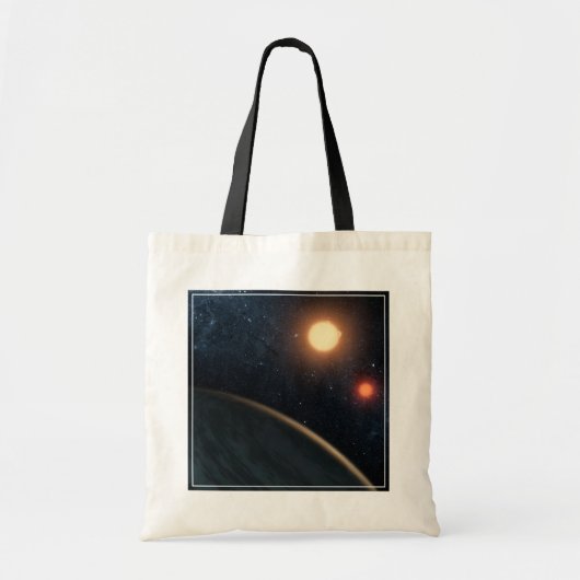 Tote Bag Concept de l'artiste illustrant Kepler-16b. (Devant)