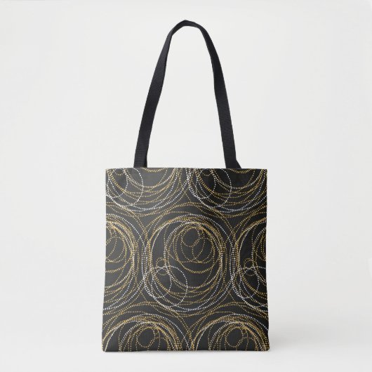 Tote Bag Concept seamless luxury pattern with dots and line (Devant)