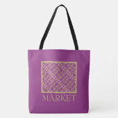Tote Bag Conception à motifs violets (Devant)