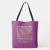 Tote Bag Conception à motifs violets (Dos)